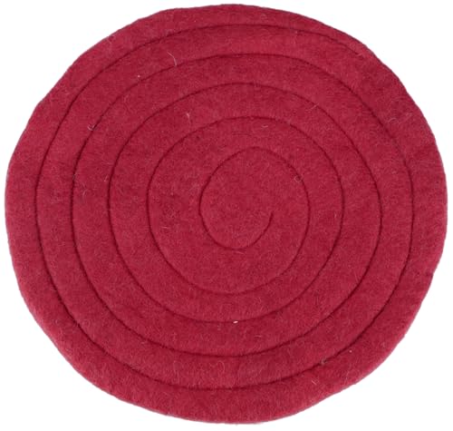 GURU SHOP Filz Stuhlauflage, Sitzkissen, Gesteppte Filzkissen - Rot, 1x35x35 cm