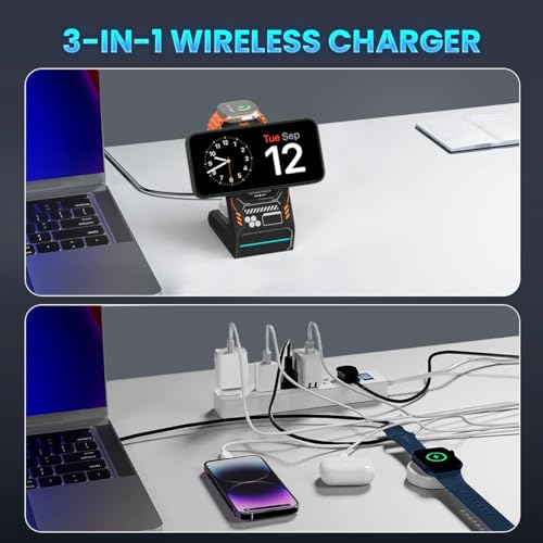 Support de charge pour iPhone 15 et montre Ultra avec design épuré
