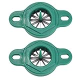 Cabilock 2 Piezas Cortador de Cebolla y Cebolleta de Acero Inoxidable con Diseño Flor de Ciruelo Portátil para Verduras Rallador Ergonómico para Uso Doméstico y Restaurante