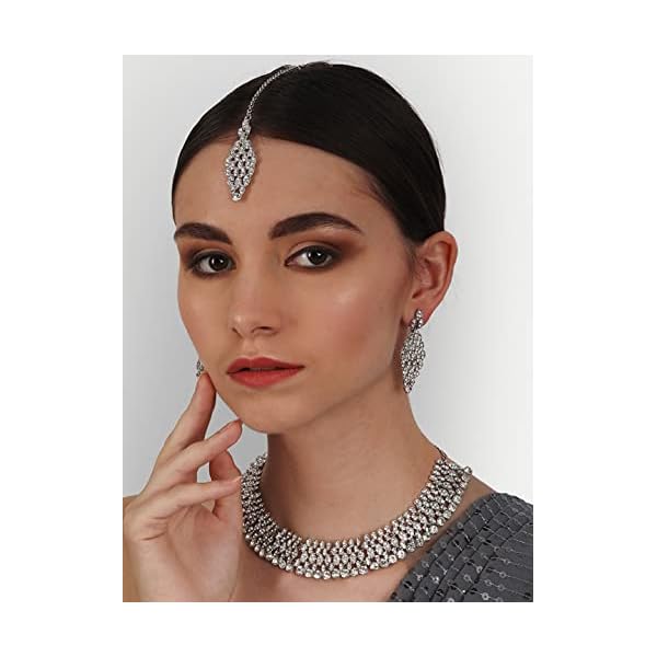 Atasi International Desginer Necklace Collection American Diamond Jewellery Set for Women - Image 5