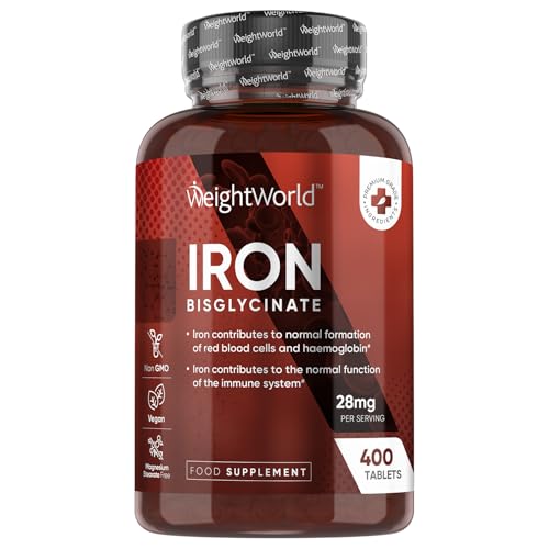 Gentle Iron Tablets 28mg - 400 Tablets (Vegan Iron Bisglycinate)