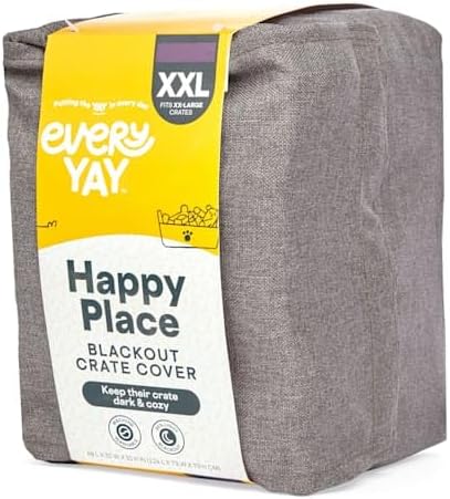 EveryYay by Petco Happy Place Grey Blackout Dog Crate Cover 49" L X 31" W X 31" H