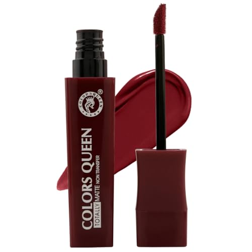 Image of Colors Queen Totally Matte Liquid Lipstick | Intense Color Payoff, Lightweight & Comfortable, One Swipe Application | Long Lasting, Non Transfer Liquid Lipstick for Women (18 - Captive, 7.5g)
