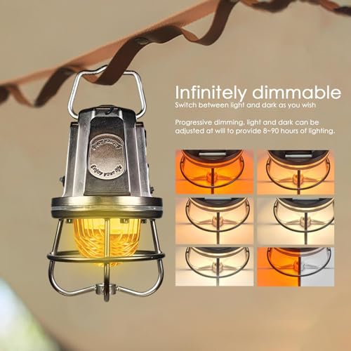 Lampe de camping rechargeable LED à gradation pour tente et extérieur - 2