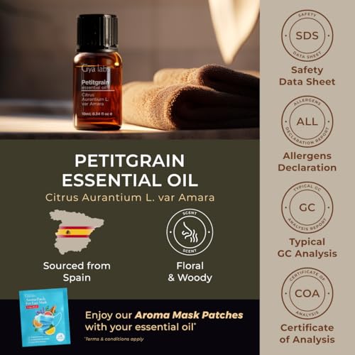 Image of 100% Pure Petitgrain Essential Oil - 0.34 Fl Oz - Petitgrain Oil for Hair, Skin, Diffuser, Aromatherapy & DIY Candle Making Scent