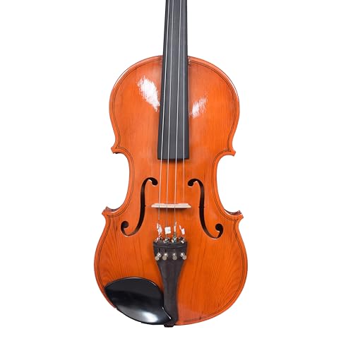 Image of Velvet Strings | 4 /4 Violin With Bow, Rosin, Hard Case V001, for Beginners, Kids and Semi Professionals (Light Brown)