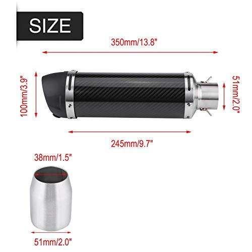 Silenziatore Moto Universale 51mm – Terminale Scarico In Acciaio Inox Per Migliorare Potenza E Suono