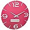 TFA Dostmann Contour Orologio Da Parete Design, Plastica Rosso E Bianco, Display Grande Con Numeri Ritagliati, Funziona A Batteria, Ideale Per Cucina O Ufficio