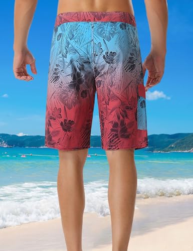 Mens Swimming Trunks Water Sports Casual Floral Printed Swimwear4