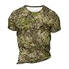 Men's T-Shirts Camouflage Tops Sporty Tshirt Mens Camo Sports Tops Short Sleeve Crew Neck Classic Fit Casual Running Autumn Green M #4