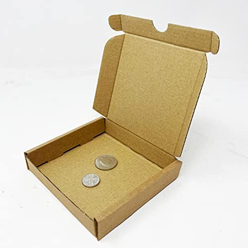 Pack of 10  Small Mini Kraft Box Cardboard Packing Boxes Mail Large Letter Gift Krafting Mailing Posting Shipping Jewelry 120 mm x 105 mm x 22 mm