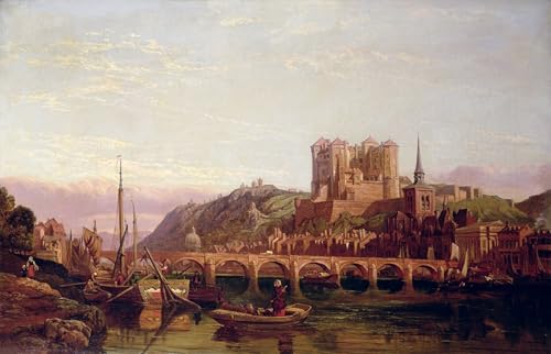 Cuadro pintura al óleo de Saumur de George Clarkson Stanfield en formato moderno 60x90