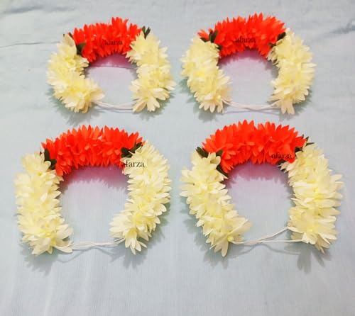 Image of Gajra For Hair Accessories Artificial Mogra Jasmine Juda Bun Scrunchies For Women Girls Pack 4 pieces