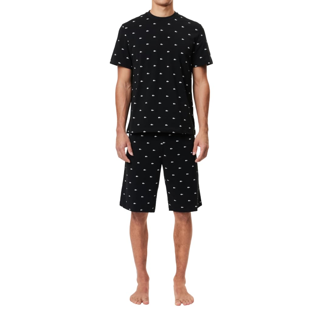 

                                                    Lacoste Men's Mini Croc Print Pajama Set, Midnight