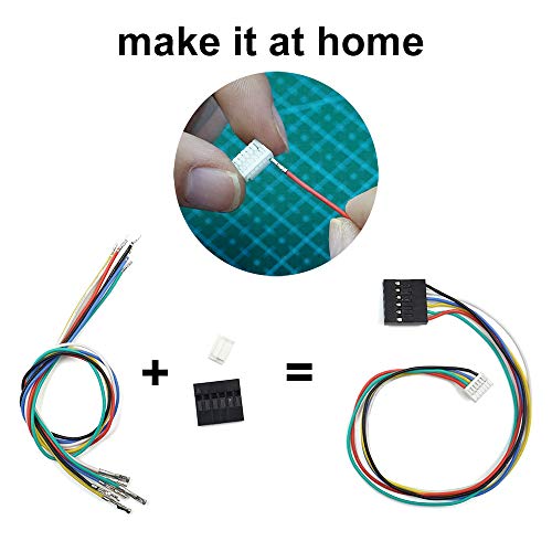 GH1.25 to Dupont2.54 Pre-Crimped Cables and Connectors Kit Compatible with JST GH 1.25mm for Pixhawk4 Pixhawk 6C 6X 20cm Silicone Wire