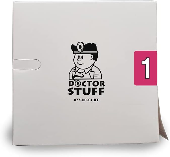 Doctor Stuff - File Folder Labels, Number 1, DATAFILE/TAB L8700 Match - AL8700 Series Chart Stickers, Red, 15/16" x 1-1/4", #1, 500/Roll
