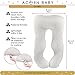 Acorn Baby Full Body Pillow - Light Gray 55 x 31in Firm Curved Body Pillow with Jersey Cover for Belly and Back Support
