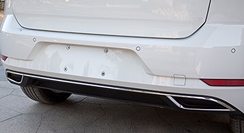 High Flying pour Golf Mk7 2018-2019 Arrière Silencieux D'Échappement Tip Extrémité Tuyau Moulures Acier Inoxydable Décorative Couvercle Accessoire Auto 2 pièces
