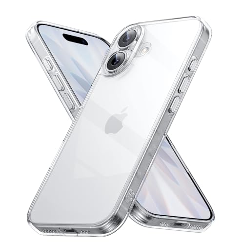 UGREEN for iPhone 17 Case Clear Cover [Military-Grade Protection] [Upgrade iCrystal Anti-Yellowing Tech] Anti-Scratch Camera Control Protective Cover Ultra Slim Transparent Case
