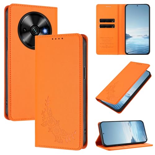 �X�}�z�P�[�X �Ή��@�� for Oukitel C59 / C59 Pro �yRFID�u���b�N�z�y�J�[�h�z���_�[�t�����z �}�O�l�b�g�J�� �X�^���h�@�\�t���z�X�}�z�P�[�X Orange