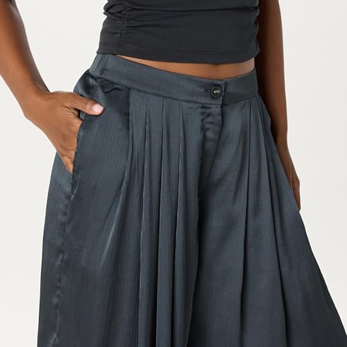 The Drop Women's Sheer Pleated Wide Leg Pant3