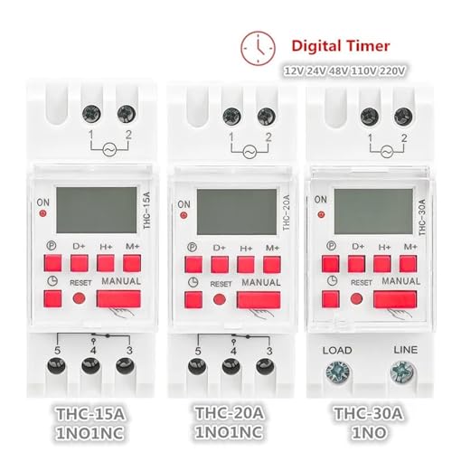 Minuterie numérique THC-20A AC 110V interrupteur horaire programmable pour tableau