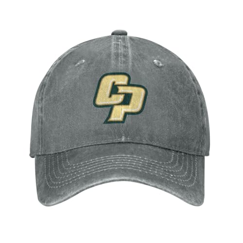 Cal Poly Mustangs Vintage Breathable Baseball Cap with Sweat-Wicking and Adjustable Fit. Gray