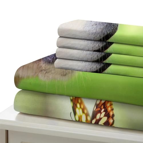 Housse de couette chien 135x200cm parure lit simple microfibre douce pour enfants