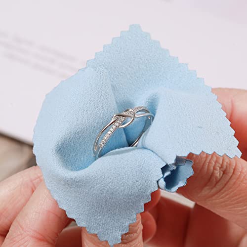 Morotole To 2 Pcs My Daughter Sterling Silver Ring, Love Knot Silver Ring For Women Forever Linked Mum And Daughter Rings Adjustable Thumb Rings For Girls Mother Daughter Gifts Mothers Day Gifts #TOP1