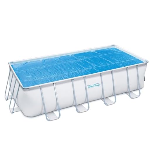 Summer Waves Lona Para Piscina Rectangular Fuera Del Suelo, 2,74 X 5,48 M, Protección De 4 Estaciones, Barrera Contra Vegetales, Algas E Insectos, Mantenimiento De La Temperatura, Material Pvc