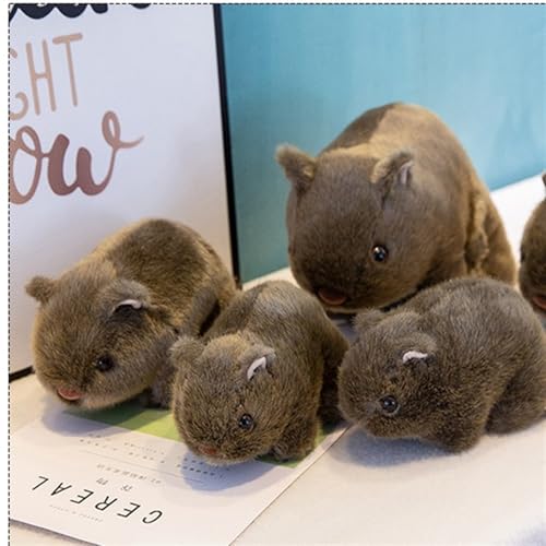 TOPLITHE Niedliches Wombat Plüschtier, Kuscheliges Wombat Plüschtier Weiches Kuscheltier Geschenk for Kinder Jungen Mädchen Geburtstag, Weihnachten(Brown,18CM/7IN)