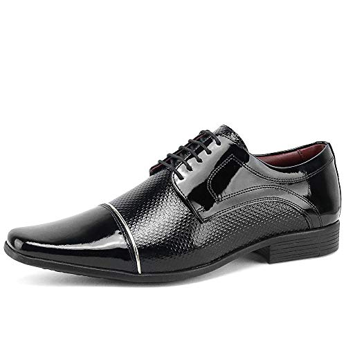 Sapato Social Neway em Couro Preto Ouro