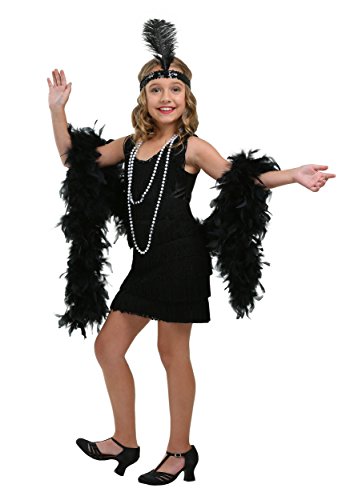 Disfraz de Flecos Negro 1920s para Niñas Talla XL miniatura 2