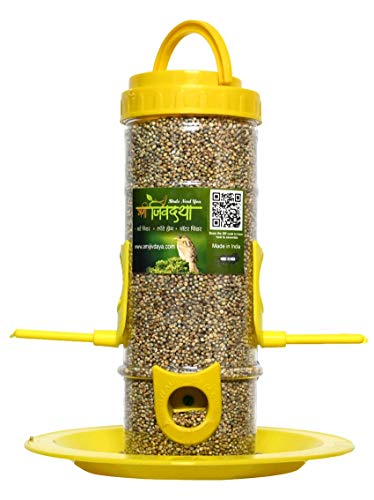 Image of Bird Feeder for Bird Food Medium 2 Piece Yellow