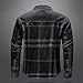 tuduoms Big and Tall Jean Jacket for Men L-4XL Fashion Plaid Denim Jacket Casual Retro Distressed Ripped Slim Trucker Jacket