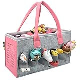 Toniebox Bag Zubehör Schutzhüllen-Organizer mit Figuren Aufbewahrung viel Platz Tasche für Toniebox Starter Set (rosa)