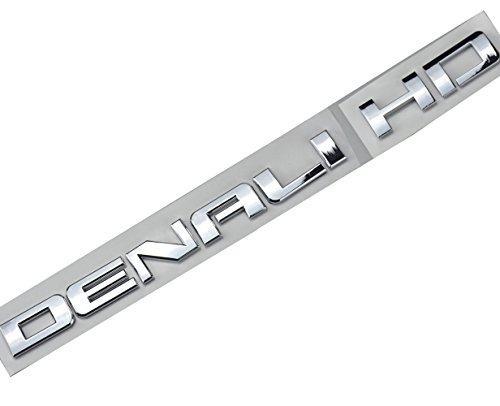 Image of Aimoll 2pcs Chrome Denalihd Denali Hd Nameplate Emblems for Gm 07-16 Yukon Sierra Terrain (Chrome)