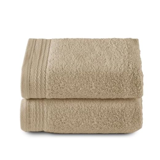 Top Towel - Premium - Toallas de baño Grandes - Toallas baño -2 Toallas de Manos -50 x 100 cms - Algodon 100% - 600 Gramos - Camel
