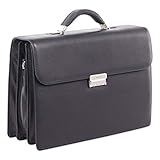 Swiss Mobility 49545801SM Milestone Briefcase, Holds Laptops 15.6-Inch, 5-Inch x 5-Inch x 12-Inch, Black