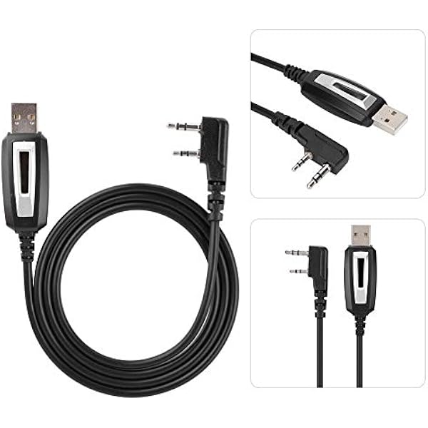 Eacam Kabel Programowy USB dla Two-Pin, Super Stabilny i Wydajny, Solidny, Okno 10, 7, 8, 8.1 dla GT-3, UV-82, BF-888S, UV-5R, Plus