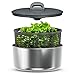 Zyliss Easy Spin Centrifuga per Insalata Grande in Acciaio Inox, Capacità: 6L, Asciuga Lattuga con Corda a Strappo, Pulsante Freno, Base Antiscivolo, Lavabile in Lavastoviglie, Senza BPA immagine