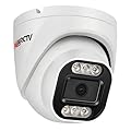 MWRCTV 4K Security Audio Dome Camera 8MP (2160P) Smart Dual Light PoE Turret AI Human Detection 2.8mm 106° Wide Angle Lens Color Night Vision Built-in Mic IP67 Waterproof Compatible with NVR