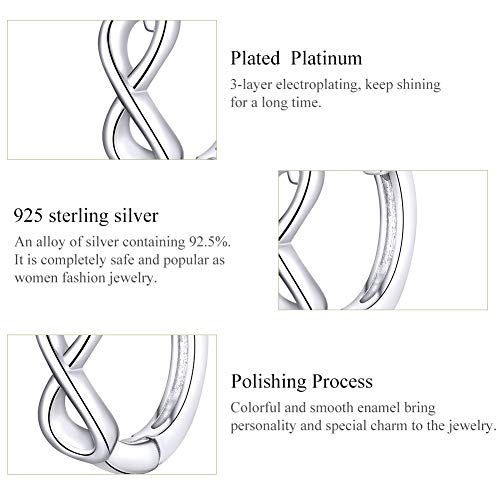 Qings Orecchini Cerchio Infinito in Argento