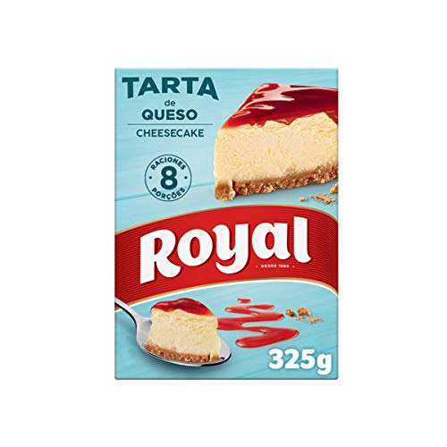 Royal Cheesecake, Tarta de Queso Sabor Fresa Sin Horno 8 Raciones, Pack 325 g