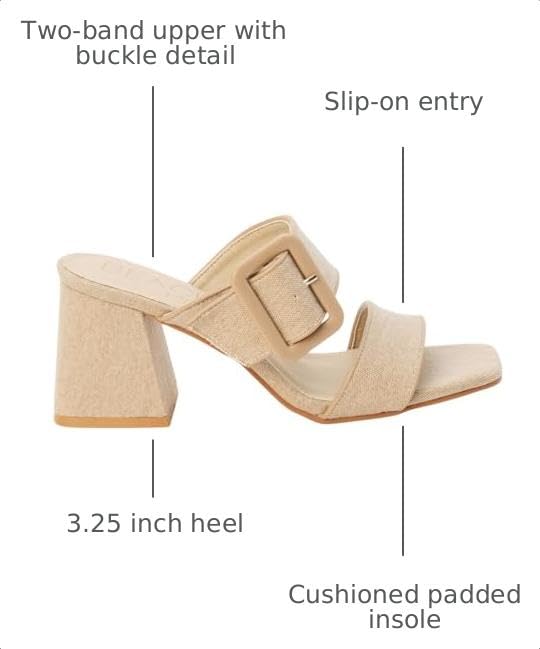 Image of BEACH by Matisse Womens Lucy Block Casual Sandals Casual High Heel 3 inch & Up