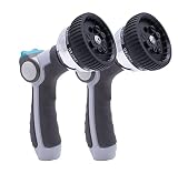 Besiter Garden Hose Nozzle Sprayer: 2 Pack 10 Watering Patterns Water Hose Spray Nozzles for Garden
