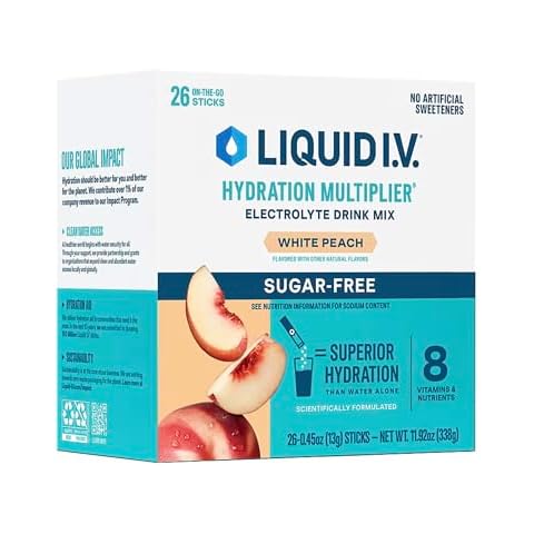 Liquid I.V. Sugarfree Hydration Multiplier White Peach - 26 Sticks (1) Cover