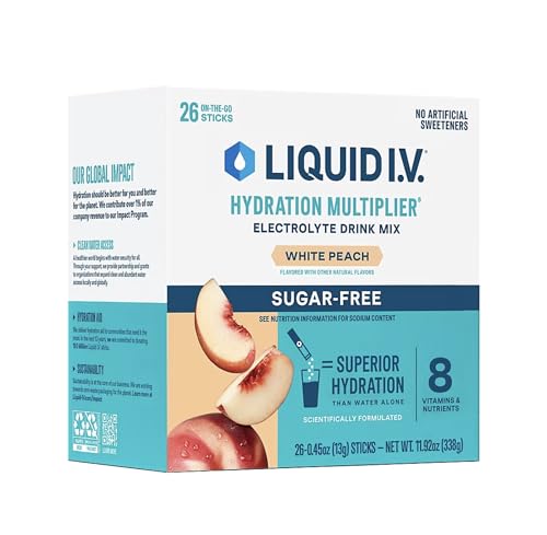 Liquid IV Liquid I.V. Sugarfree Hydration Multiplier White Peach,...