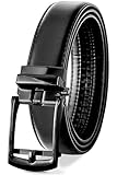 [STREAM] [ボロくならない] ベルト 耐久性 約4倍 穴なし [3Dラチェットシステム搭載] 本革 メンズ [37段階 マイクロフィット構造] (L, ベルト：スムースブラック×バックル：ブラック)