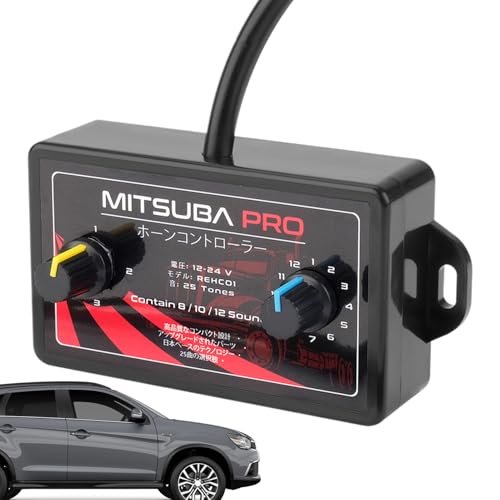 Walopola Arnés de cableado de bocina de coche, controlador de 25 de 12 V/24 V, accesorios exteriores automotrices para propietarios de motocicletas, camiones, usuarios de vehículos